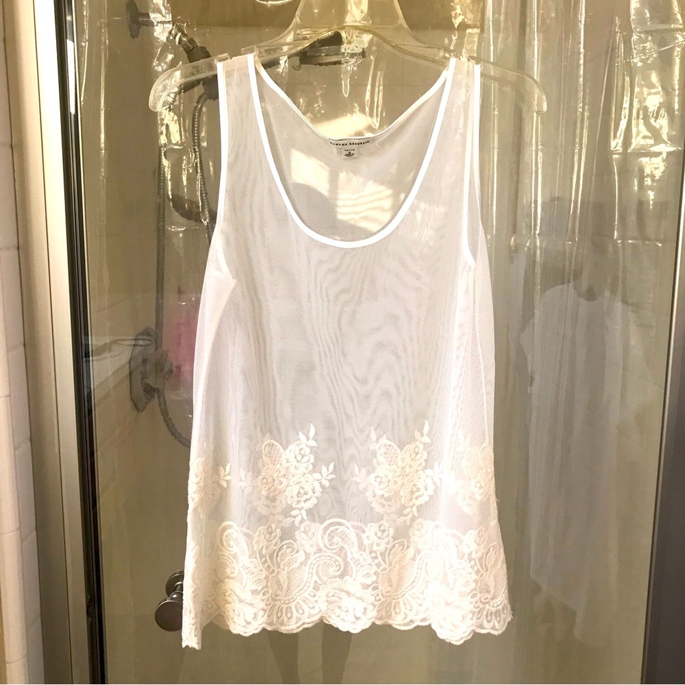 A see-through tank top